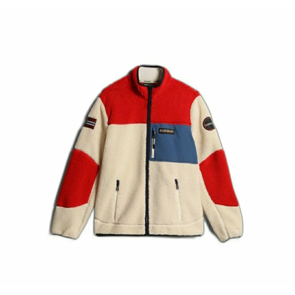 NAPAPIJRI YUPIK FULL ZIP 3 BLUE RED MEN'S JAKET GUNUNG HIKING WINTER TRAVELING ORIGINAL