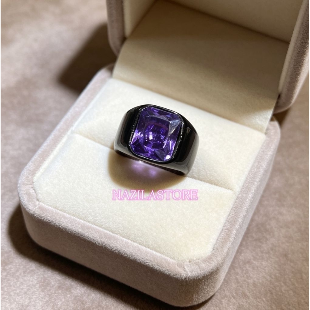 CINCIN BATU KECUBUNG AMATIS BRAZIL PARPEL KATING KOTAK MINIMALIS