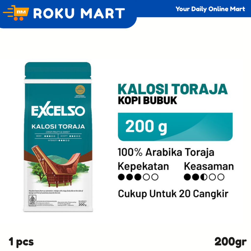 Excelso Kalosi Toraja 200 g / Kopi Excelso Coffee Toraja Kalosi