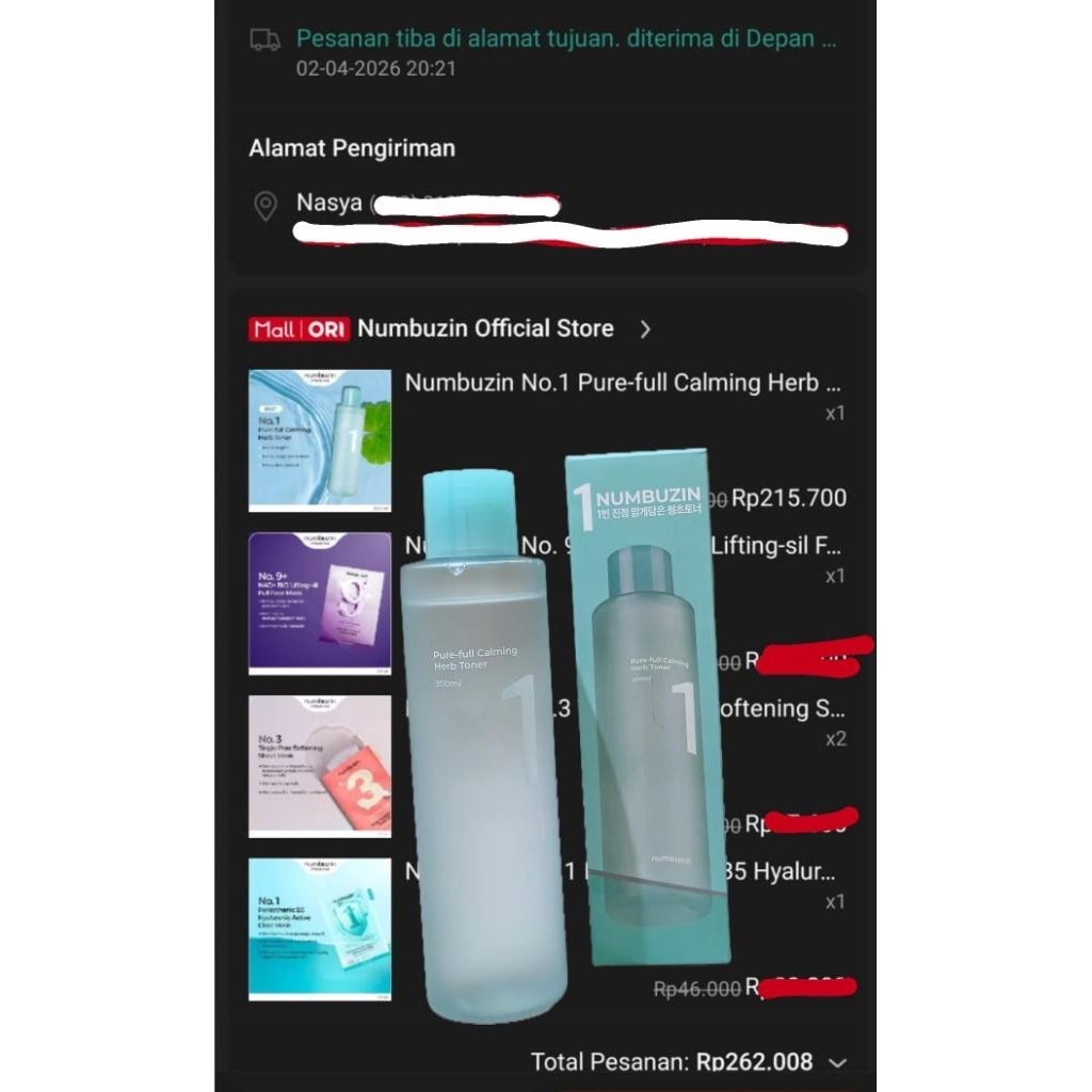 PRELOVED SKINCARE TONER NUMBUZIN