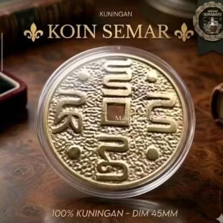 Koin semar Kuningan lebar 8cm besar