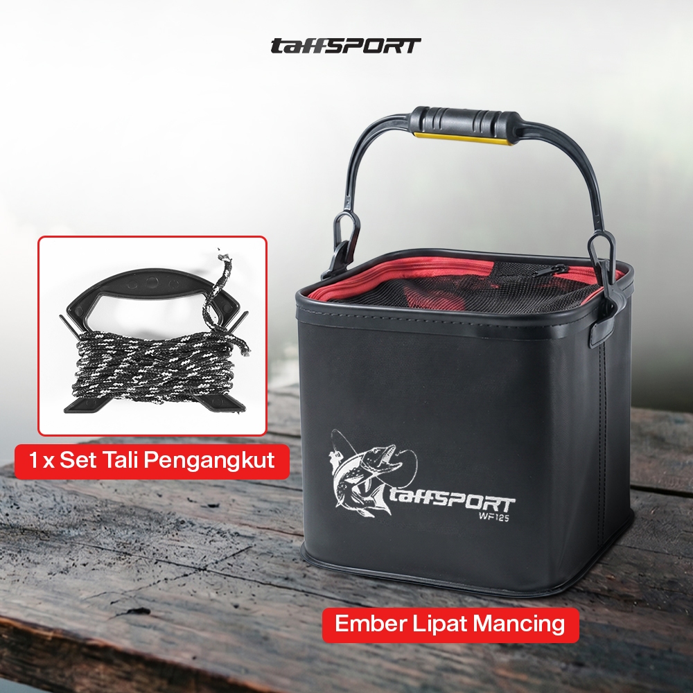 Ember Lipat Mancing Ikan Folding Bucket Handle 20cm 22cm 23cm 24cm Wadah Ikan Udang Hidup Portable