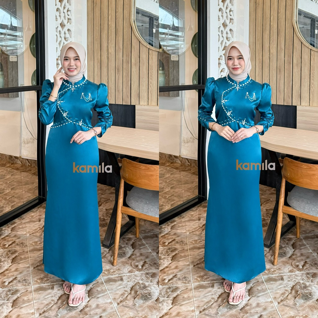 NEW Andini dress satin pesta wanita mewah