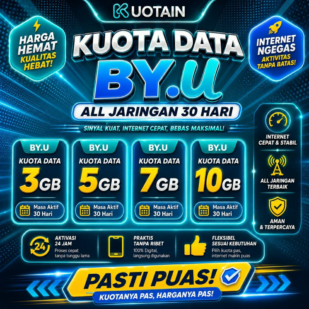 Kuota Data By.U Bulanan/Kuota Data By.U 30 Hari/Kuota Data By.U 30 Hari All Zona