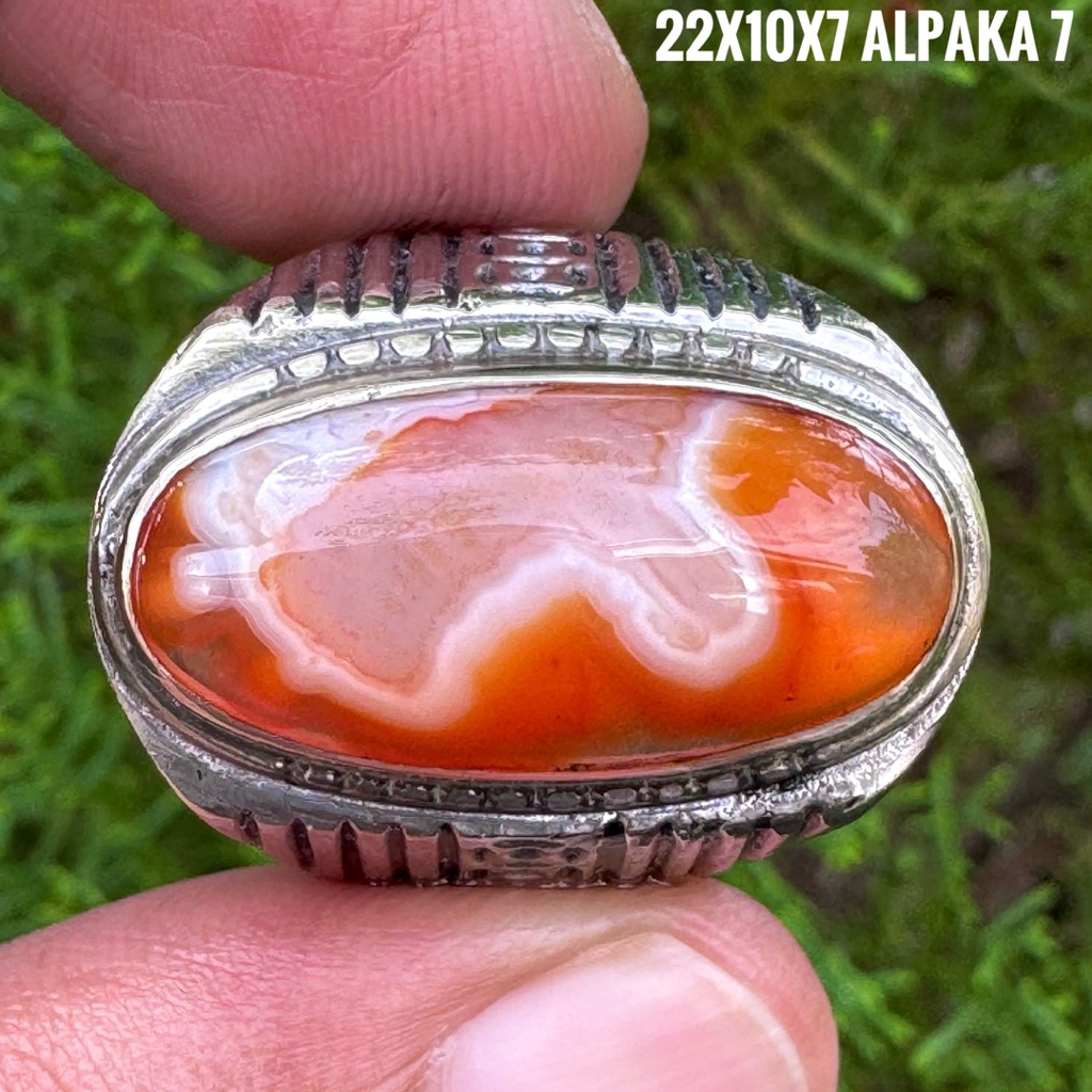 Cincin Batu Akik Natural Lafadz Allah (Asli Alam)