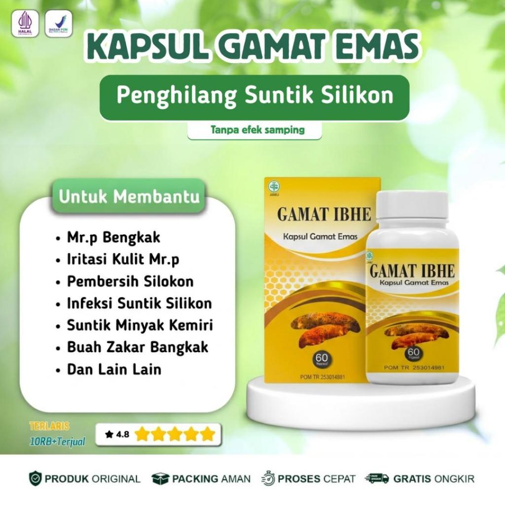 Kapsul Gamat Emas Penghilang Cairan Suntik Silikon Mengurangi Pembengkakan Peradangan MR.P Infeksi S