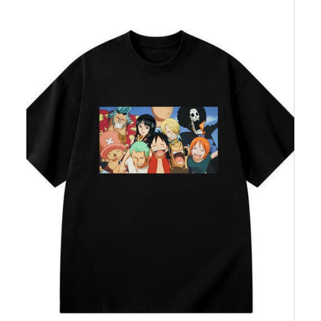 GG's - Tshirt | Black t-shirt pria wanita Vintage retro One Piece Luffy