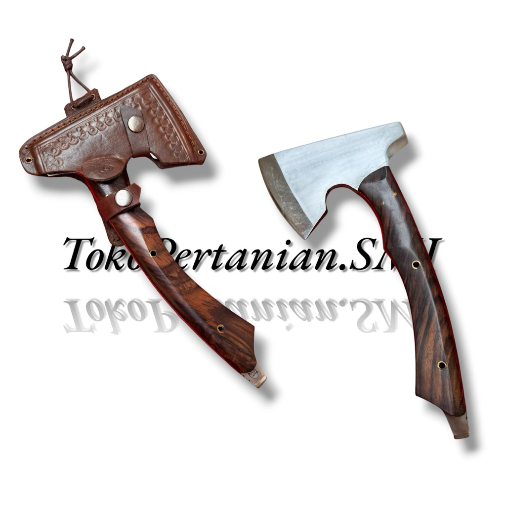 Kapak Baja Kampak Fulltang Potong Tulang Kayu bambu Sarung Kulit
