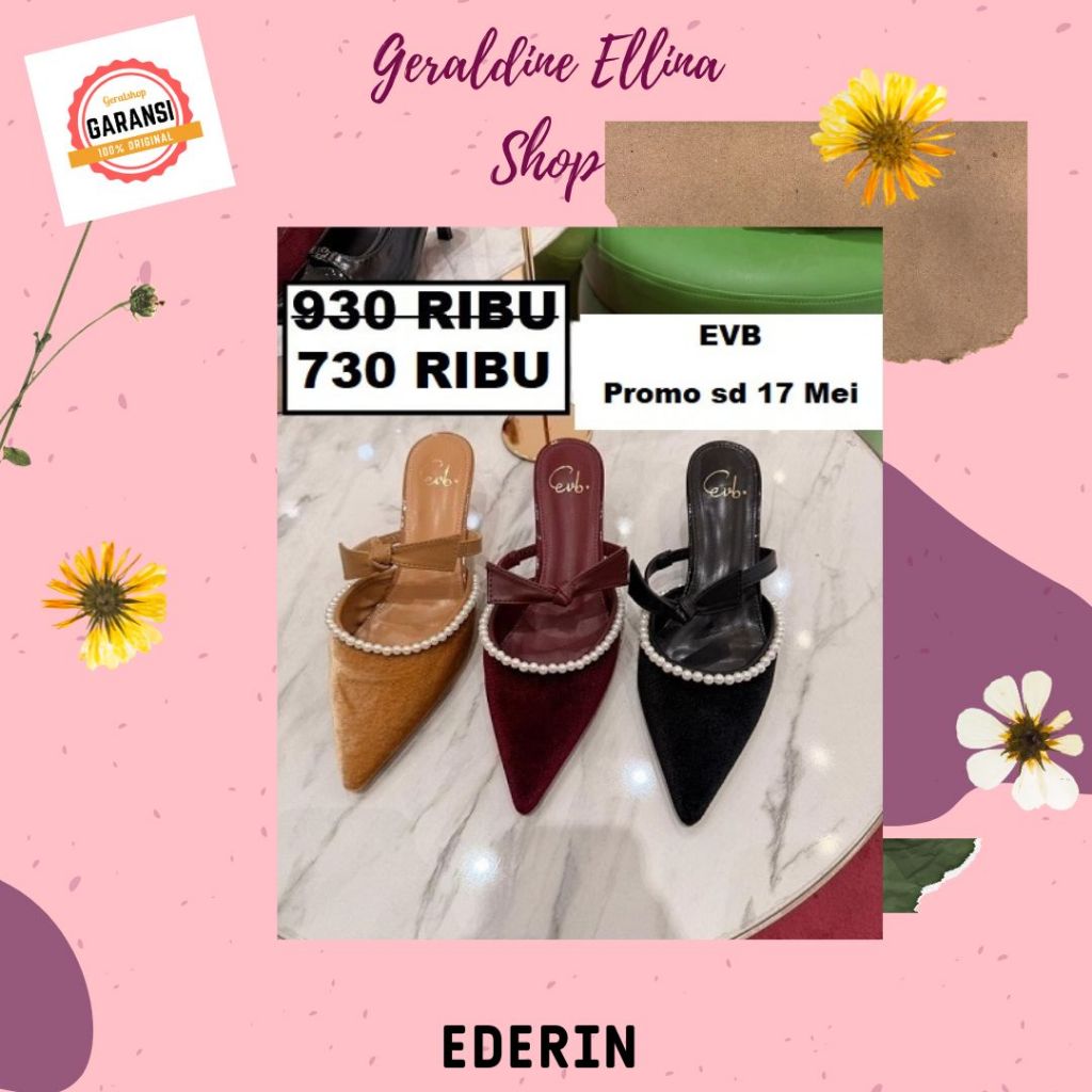 Sepatu heels wanita sale Evb 100% ORI STORE seri EDERIN