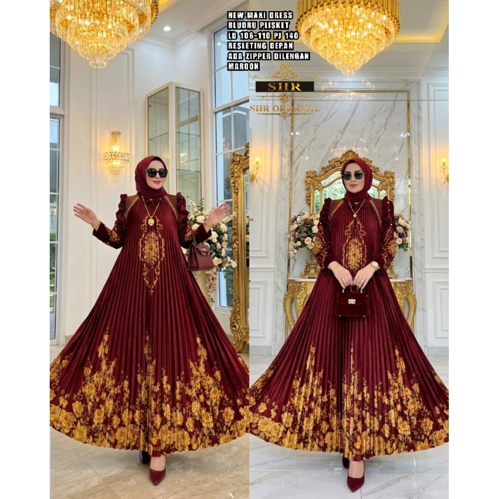 gamis bludru pliSKET sultan original SHR