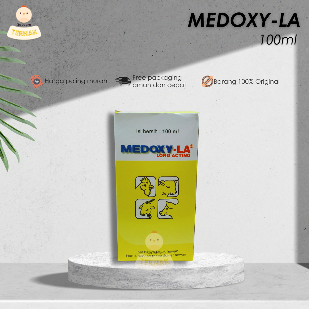 Medoxy LA 100 ml Obat Ayam Snot Sapi Kambing Infeksi Medion