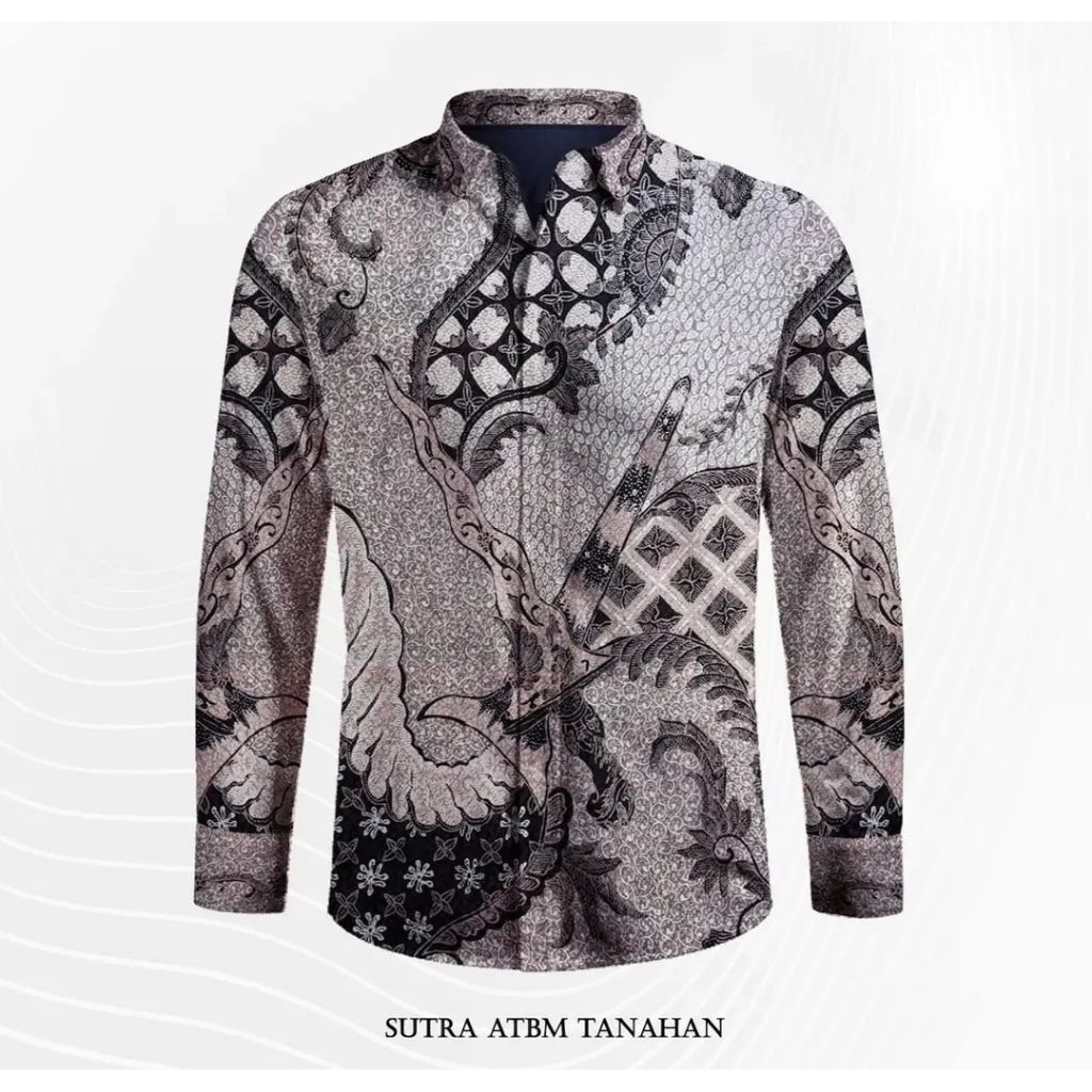 kain batik tulis pria bahan sutera atbm halus batik tulis tanahan sutera