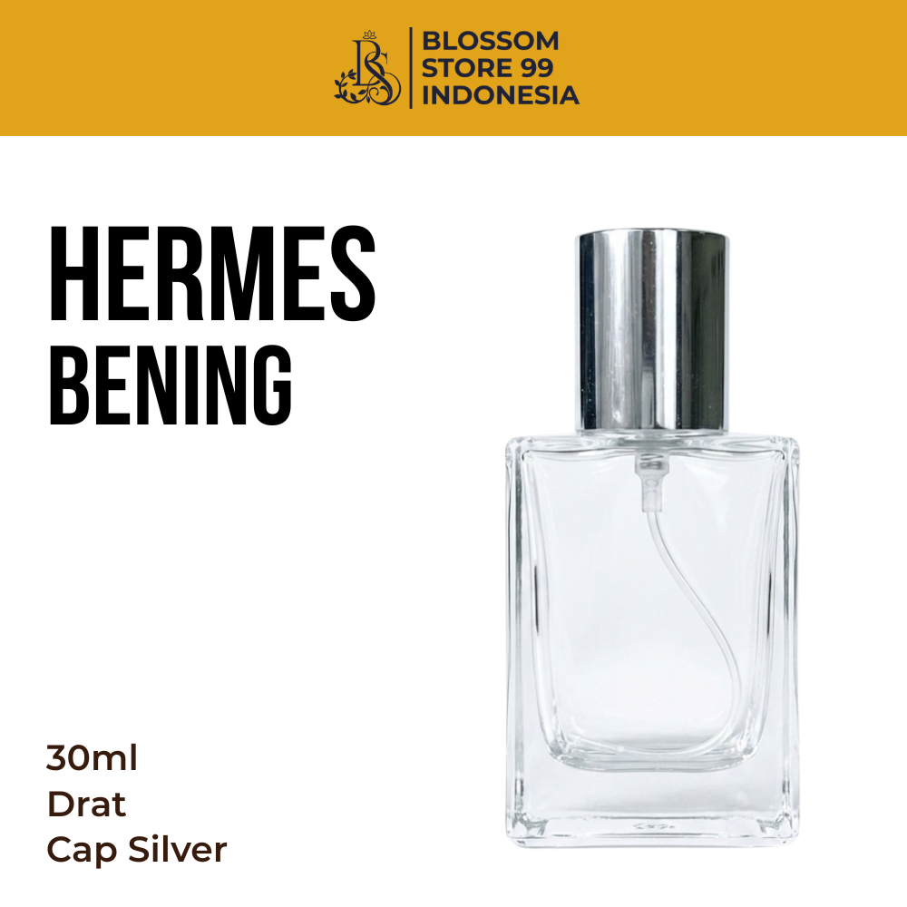 Botol Parfum Hermes Drat 30ML Tutup Silver- Botol Parfum Hermes 30ML
