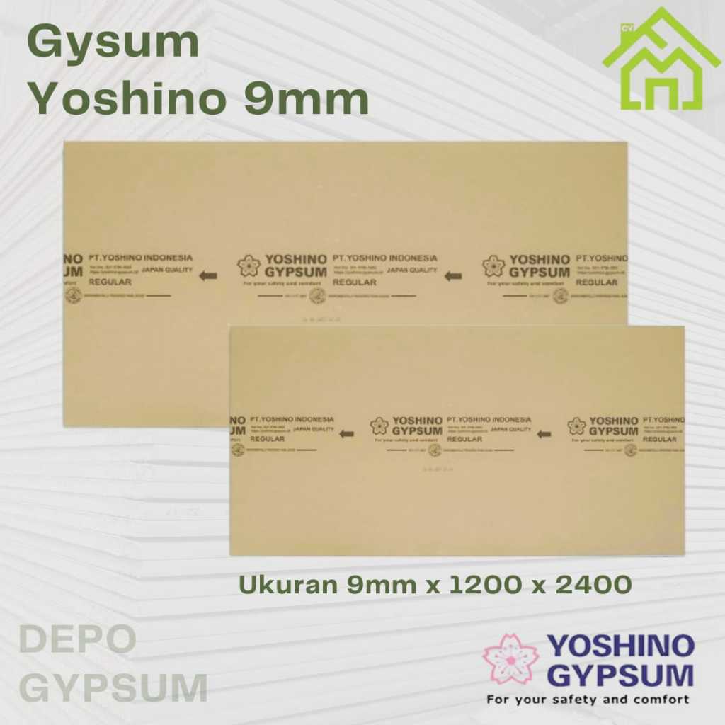 Gypsum Yoshino/papan plafond/ Yoshino gypsum 9mm x 1220 x 2400