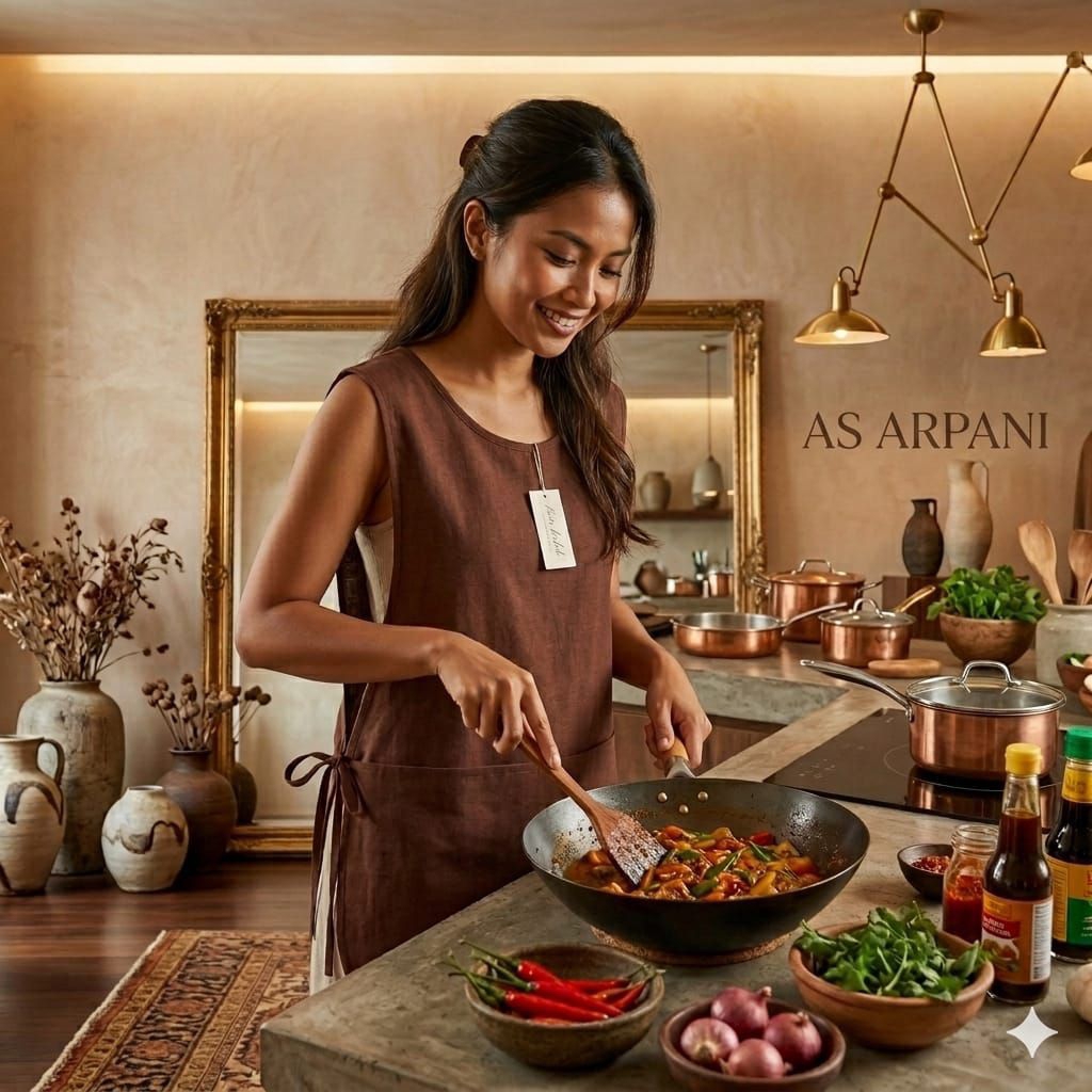 AS ARPANI_Apron Celemek Berkualitas Tanpa Tali Celemek Masak