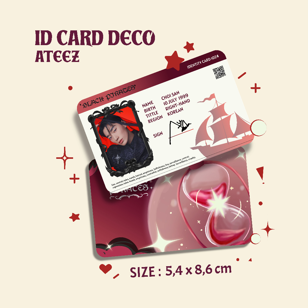 lemonhwas - ID Card DECO ATEEZ pc photocard PVC Artpaper