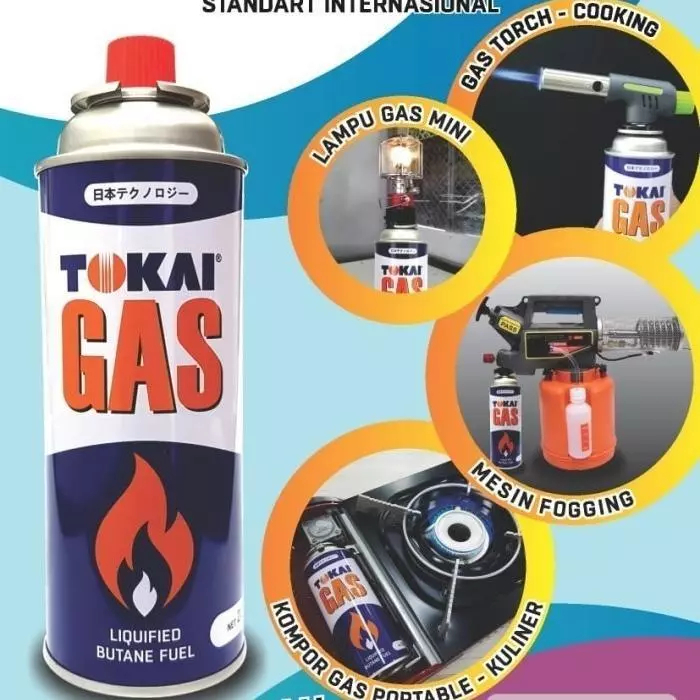 Gas Tabung Mini / Tabung gas portable / Gas kaleng  230gr /  Gas Camping / Gas BBQ Tokai (Baru bukan