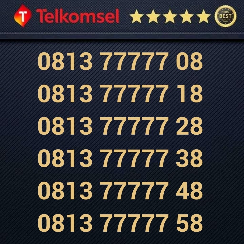 nomor cantik simpati 11 digit 0813 77777 08 0813 77777 18 0813 77777 28 0813 77777 38 0813 77777 58 