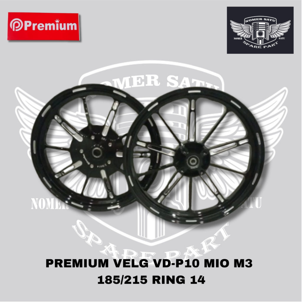 PREMIUM VELG RACING TIPE VD P10 PALANG 10 MIO M3 FINO 125 MIO Z UKURAN 185 215 RING 14 ORIGINAL 100%