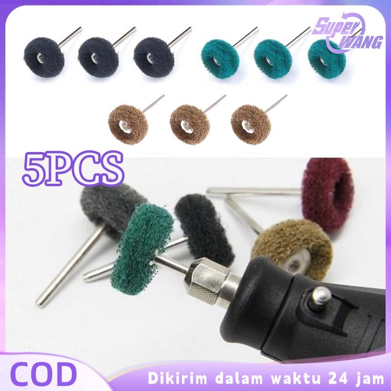 5pcs Mata Bor Sikat Poles Double Layer Mata Bor Poles Mini Mata Bor Kain Poles Mata Bor Sikat Mini