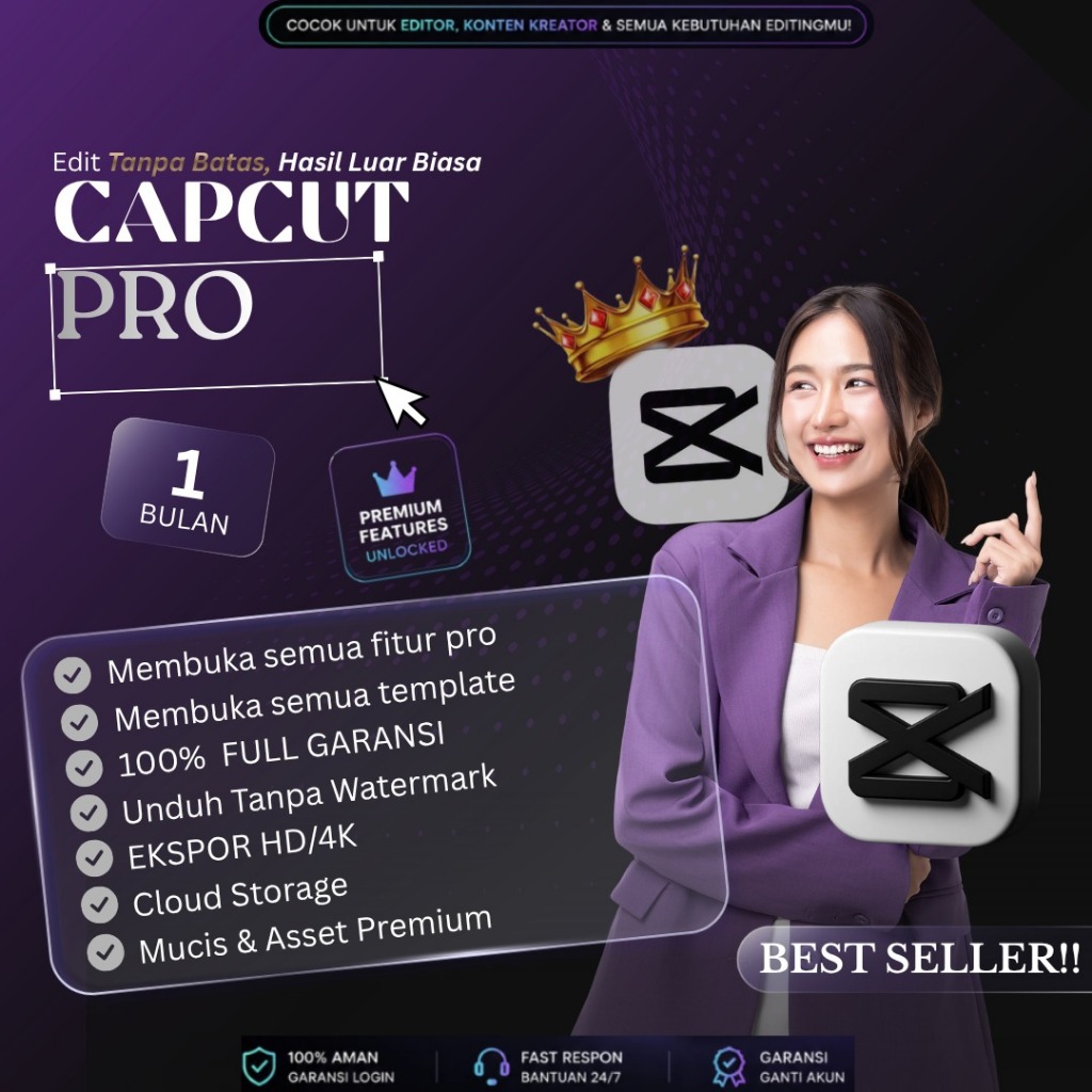 TEMPLATE CAPCUT PREMIUM 1 BULAN