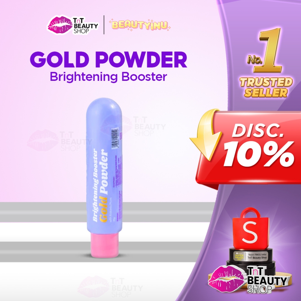 Beautyinu Brightening Booster Gold Powder 25g Pemutih Badan | TnT Beauty Shop
