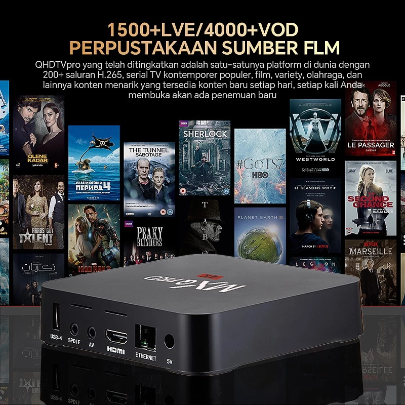 TERBARU MIX.SUARA Dual Band 2.4G/5G Wifi Android TV BOX Ram 8GB Rom 128GB Advanced Indihome Digital