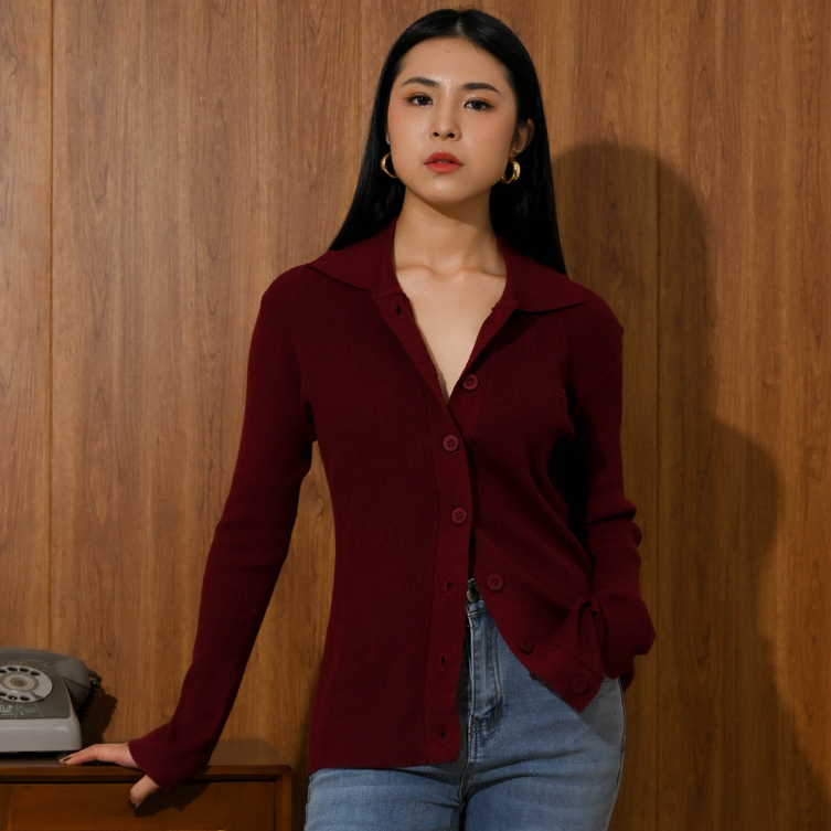 SUETERCLOTH - Julie Knit Top / Top Knit Wanita / Blouse Knit / Atasan Wanita Knit / Cardigan Wanita 