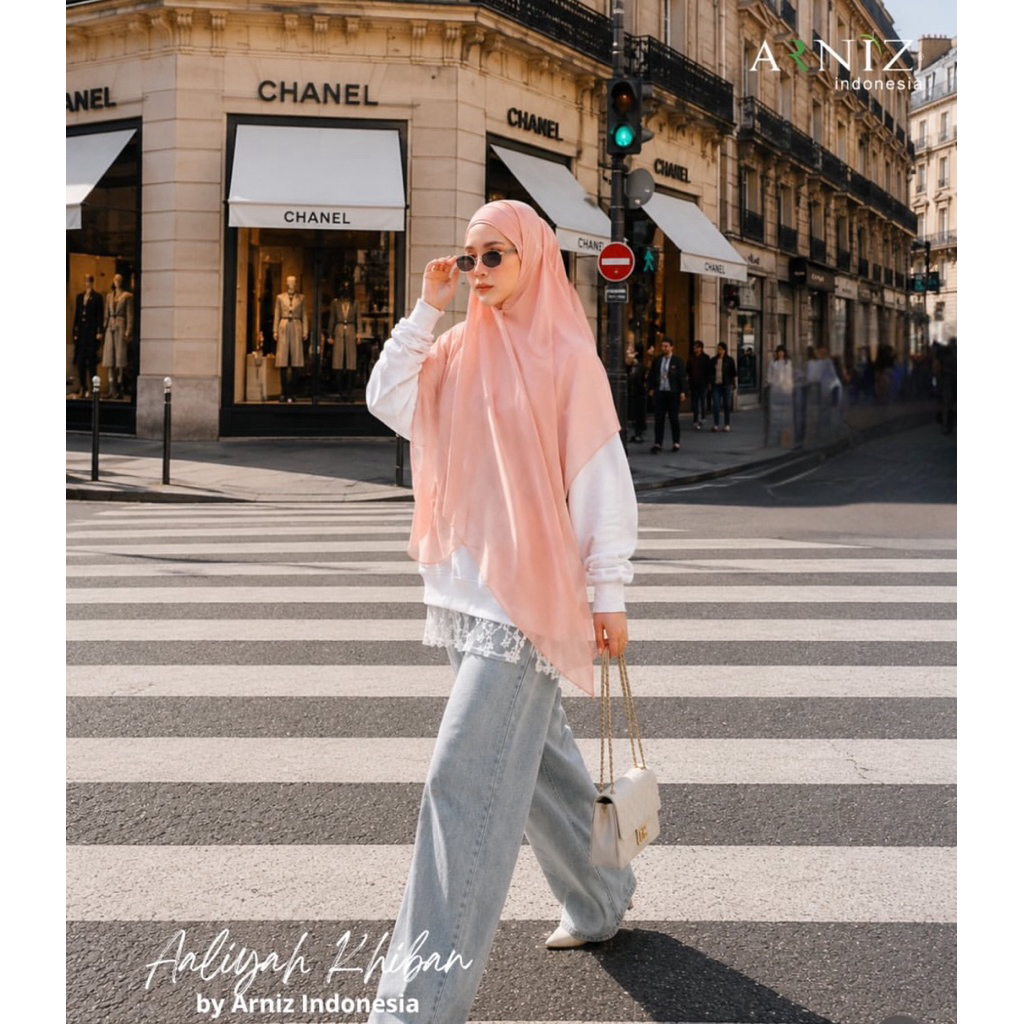 Khiban Khimar Bandana Aliyah By Arniz Original-Hijab Syari Ceruty