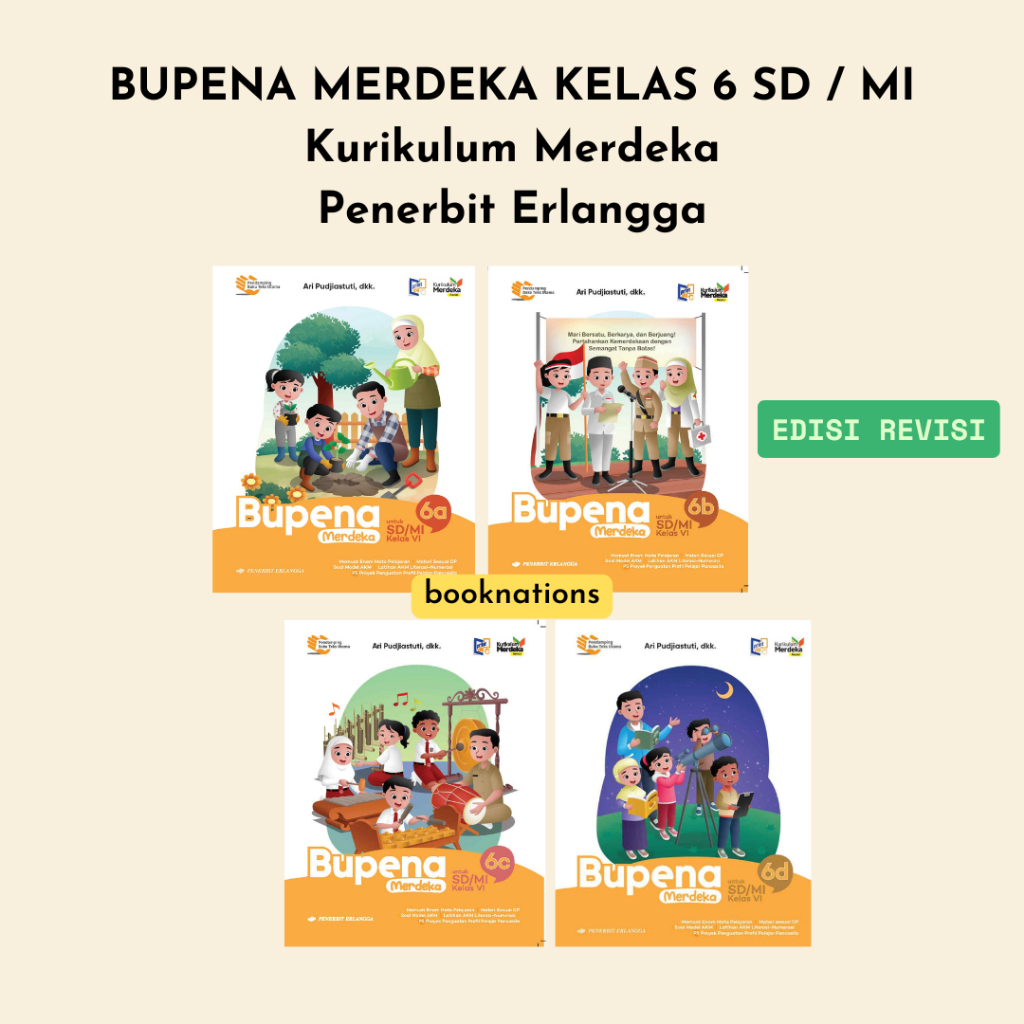 Buku BUPENA MERDEKA ERLANGGA KELAS 6 SD Kurikulum Merdeka