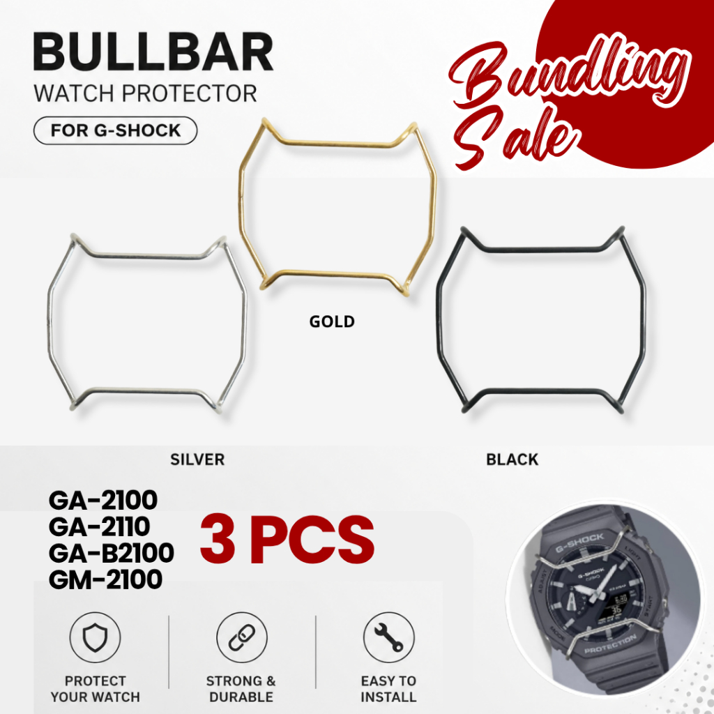 [BUNDLING SALE 3PCS] Bullbar Jam G-Shock GA-2100 GA-2110 GA-B2100 GM-2100 Bumper G-Shock