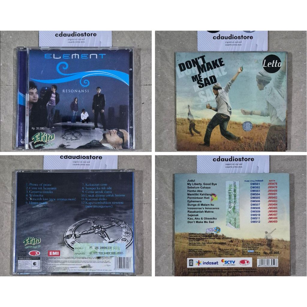 CD ELEMENT - RESONANSI / CD LETTO - DON'T MAKE ME SAD