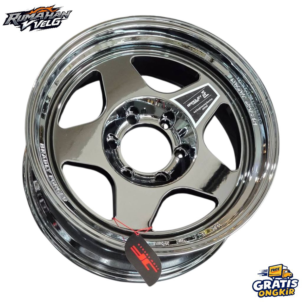 Velg BRADLEY TAKUMI R18 Lebar 9 Pcd 6X139,7 Offset 0 Warna Black Chrome