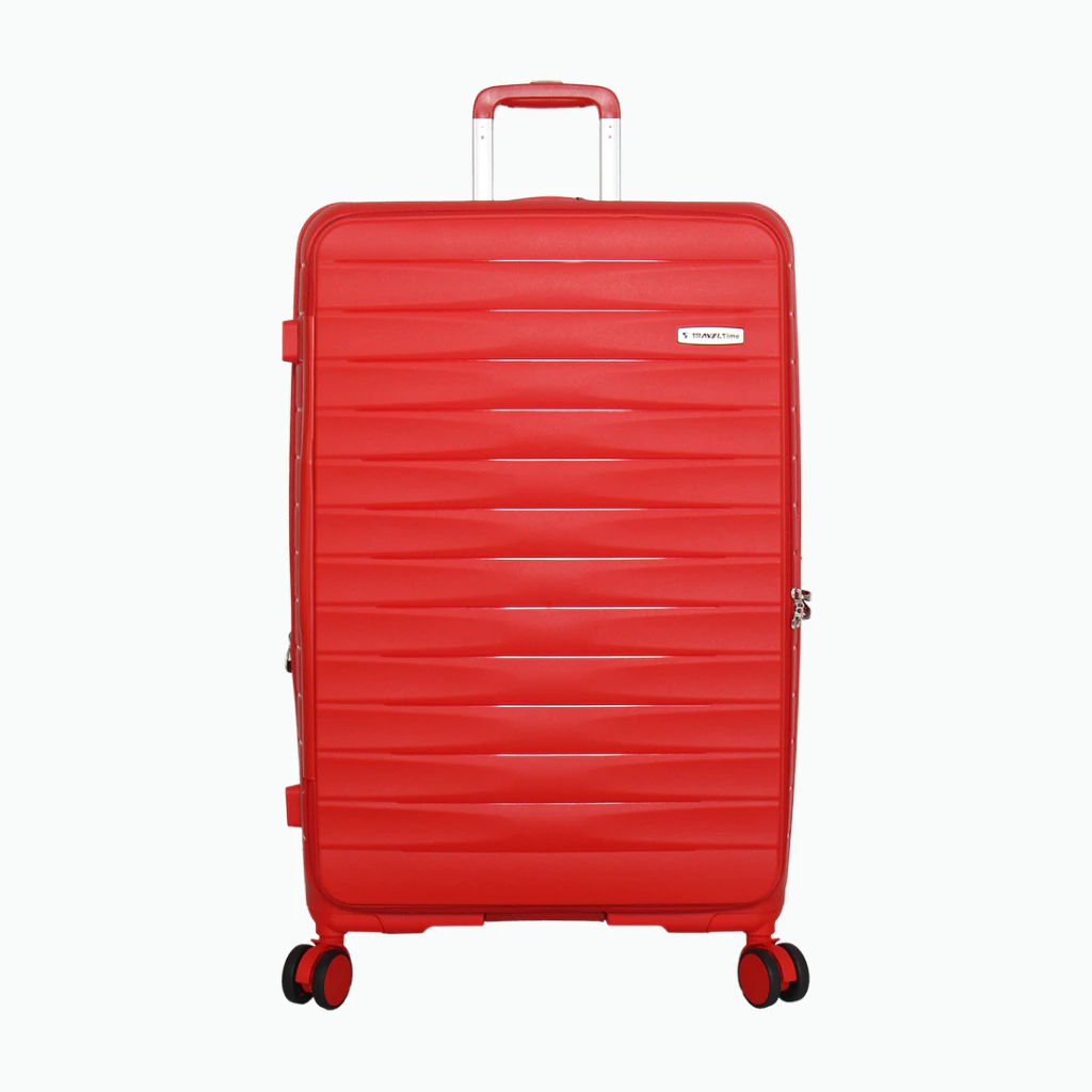 Travel Time 20227 Koper 28 Inch Front Open Expandable – Polypropylene | TSA Lock 007 | Roda 360°