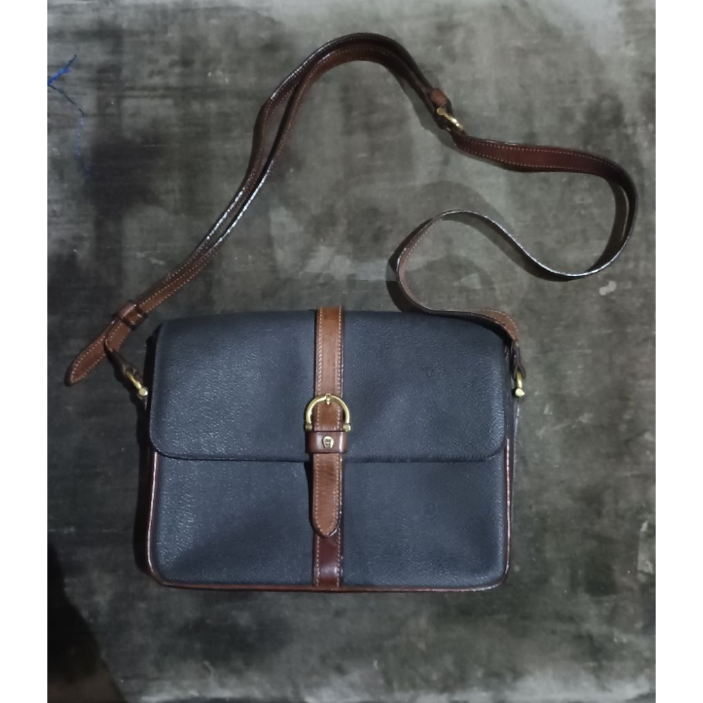 Tas Kulit / Leather Bag Aigner Vintage