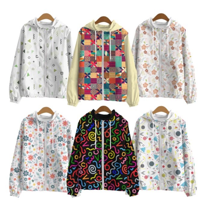 JAKET TERBARU FULLPRINT MOTIF BUNGA | JAKET PARASUT WANITA CUSTOM