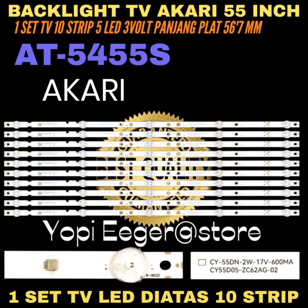 BACKLIGHT TV LED AKARI 55 INCH AT-5455S BACKLIGHT TV AKARI 55 INCH