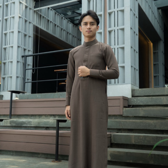YAACOSTYLE l Oman Thobe Slimfit | Gamis Lengan Panjang | Gamis Pria Slimfit | Gamis Pria | Gamis Sli