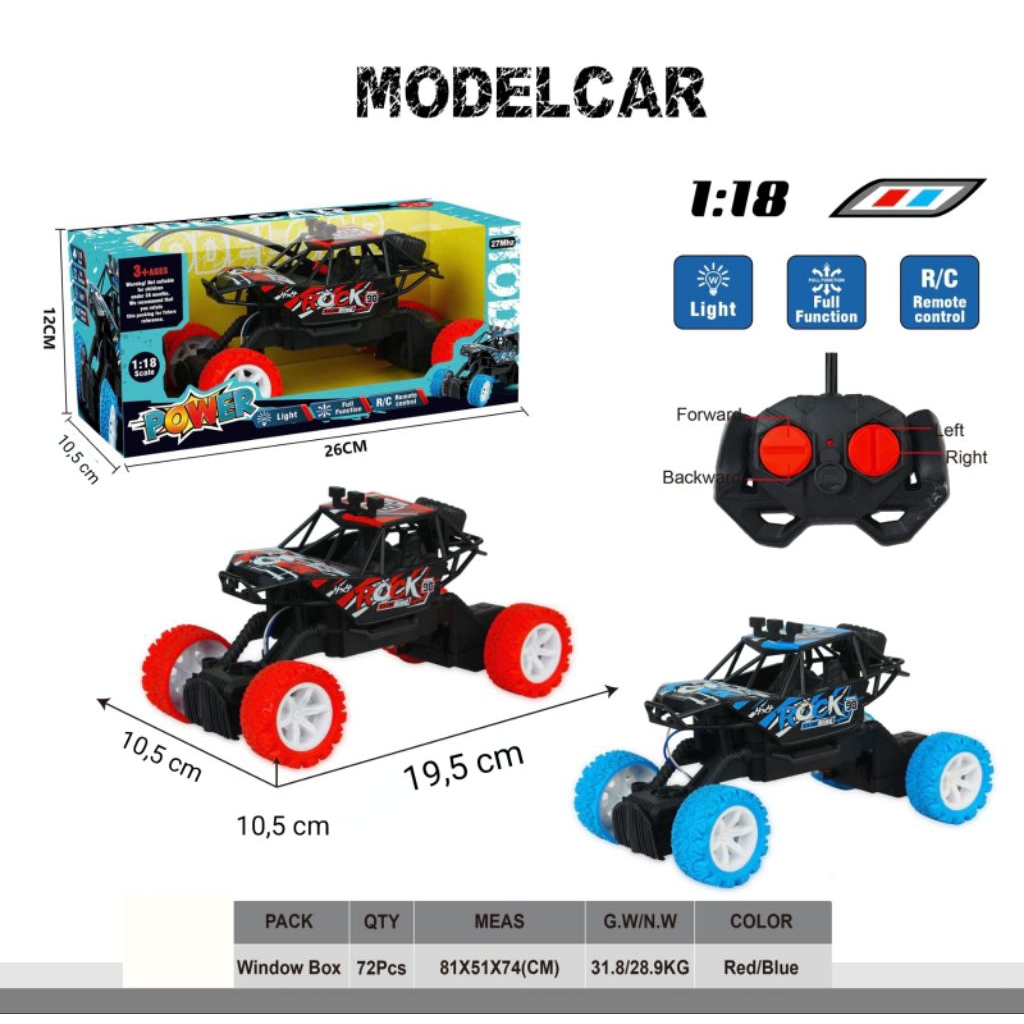 1284 Mobil Rock Remote / Mainan Mobil Remote Cowok Cewek / Mobil Remote Control Anak Anak / Mainan K