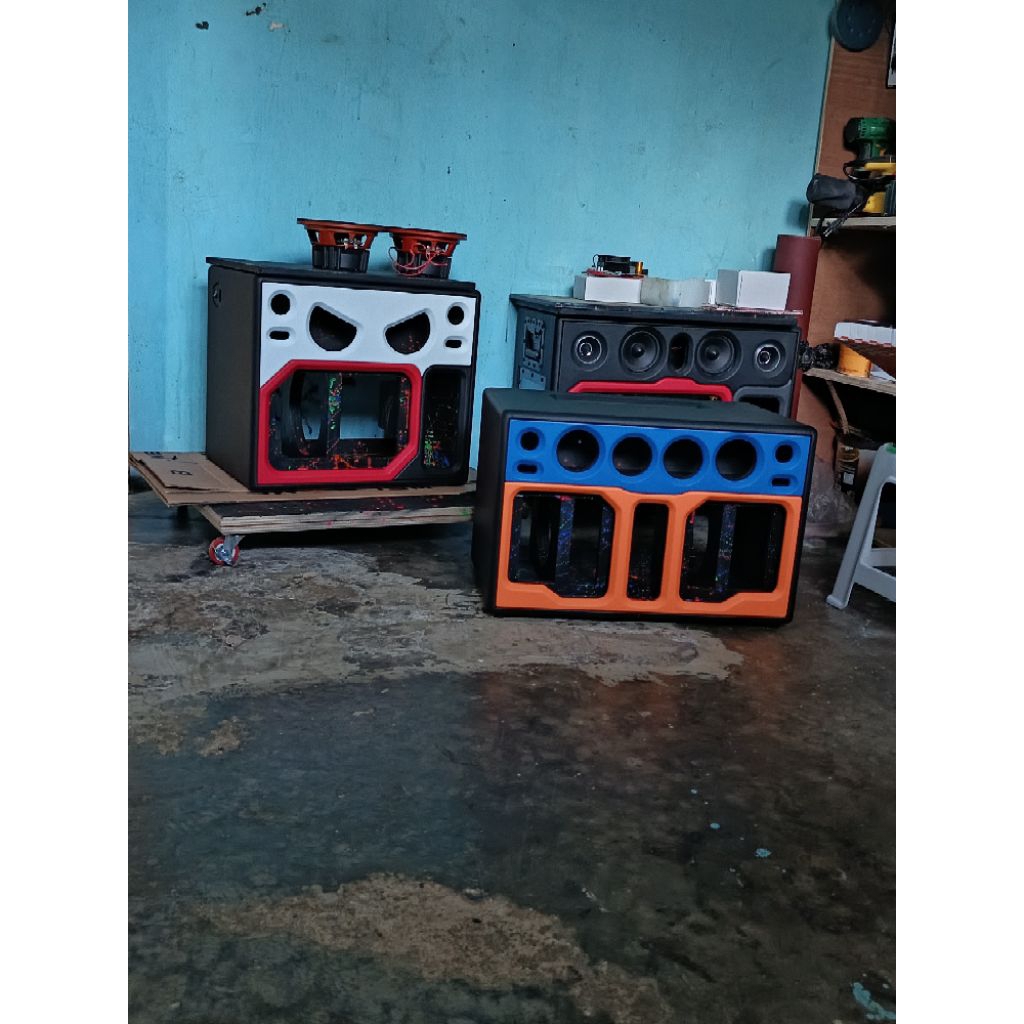 box speaker bandpass thailand sub 8 inch mid 4inch finishing