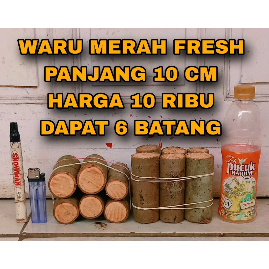 waru merah fresh 10.000 dapat 6 batang mantap