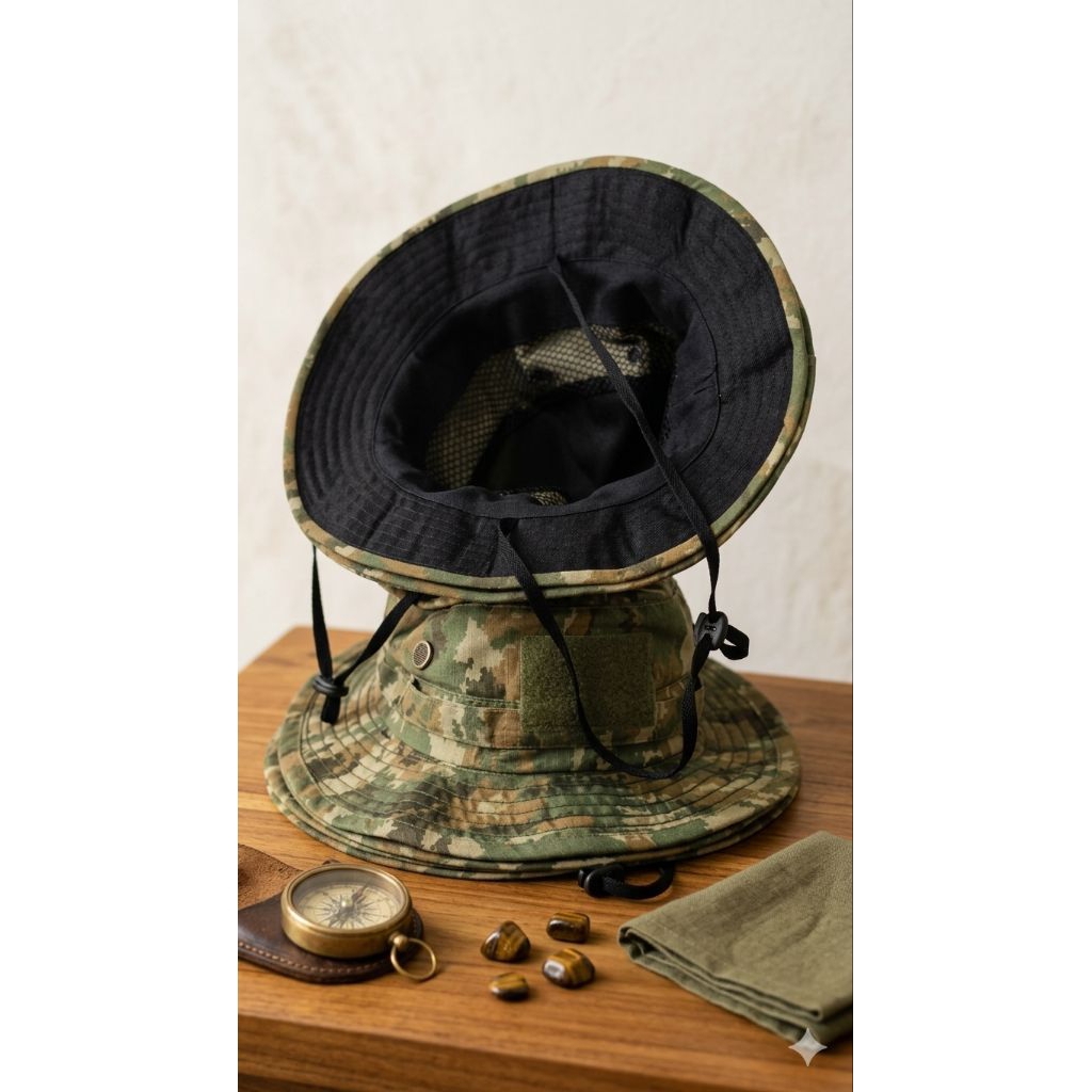 Topi Rimba loreng sage green