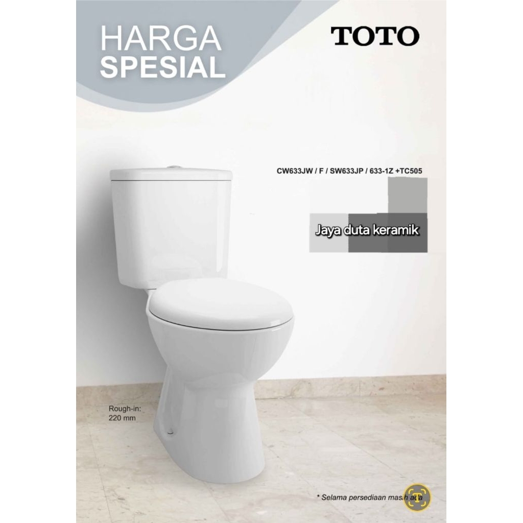 kloset duduk Toto /toilet duduk Toto single flush