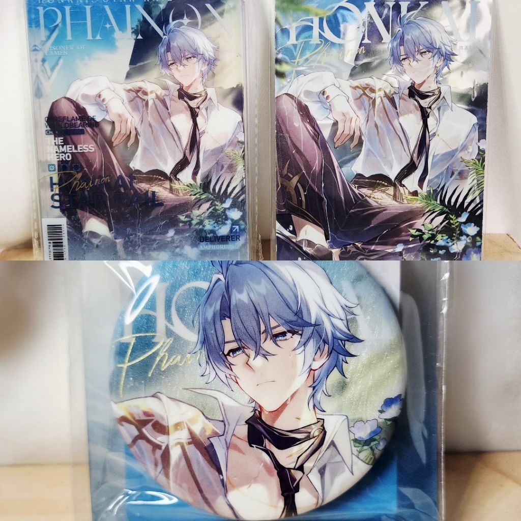 Ready Original Phainon Photoshoot Series Honkai Star Rail HSR Badge Pin Card Acrylic Blok Merchandis