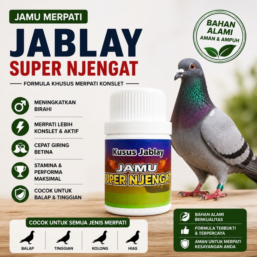 Jamu Merpati SUPER NJENGAT 9 NAGA | Khusus Merpati Jablay Nafas Stamina Stabil
