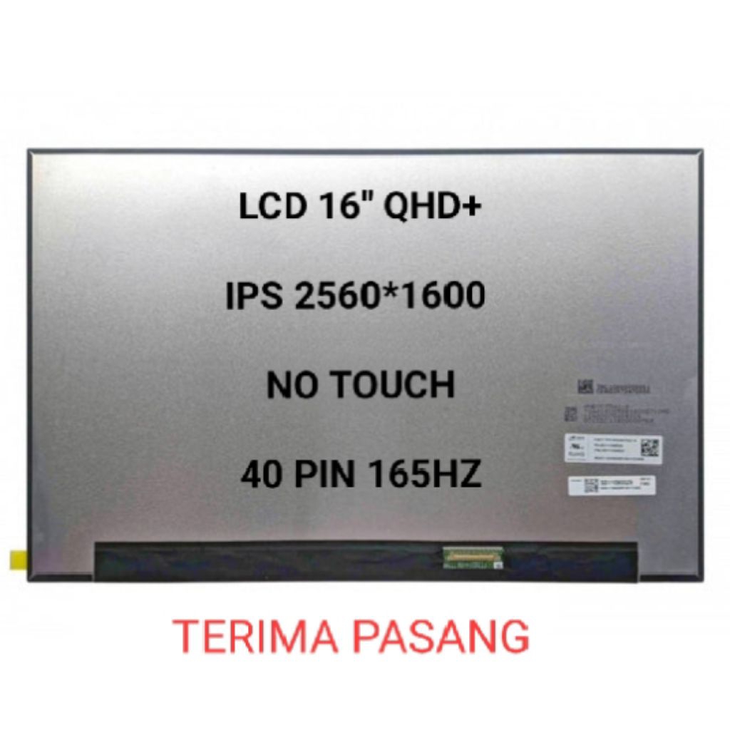 LAYAR LED LCD ASUS TUF GAMING F16 FX607 FX608 FX607J FX607JU FX607JV FX607V FX607VJ FX607VU FX608J F