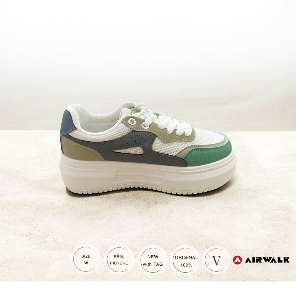 Airwalk Shoes Sepatu Wanita OFF WHITE Sneakers Wanita Sepatu Wanita Sepatu tinggi Sepatu Airwalk Ori