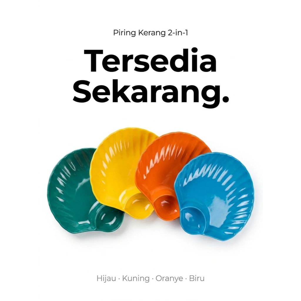 Piring Kerang Plastik 2 in 1 Alat Makan Sekat Saus Saos Bumbu Kecap Tempat Cemilan Snack Aesthetic Anti Pecah Tahan Panas Wadah Saji Dimsum Sushi Gorengan Cafe Restoran Lucu Mangkok Makan Anak Unik Praktis Kreatif Warna Warni Hijau Terlaris Murah 2in1