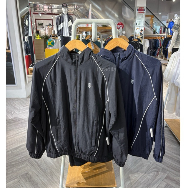 Jacket Trucker 3Second 2 Warna Regular Fit Taslan Sporty Ebony