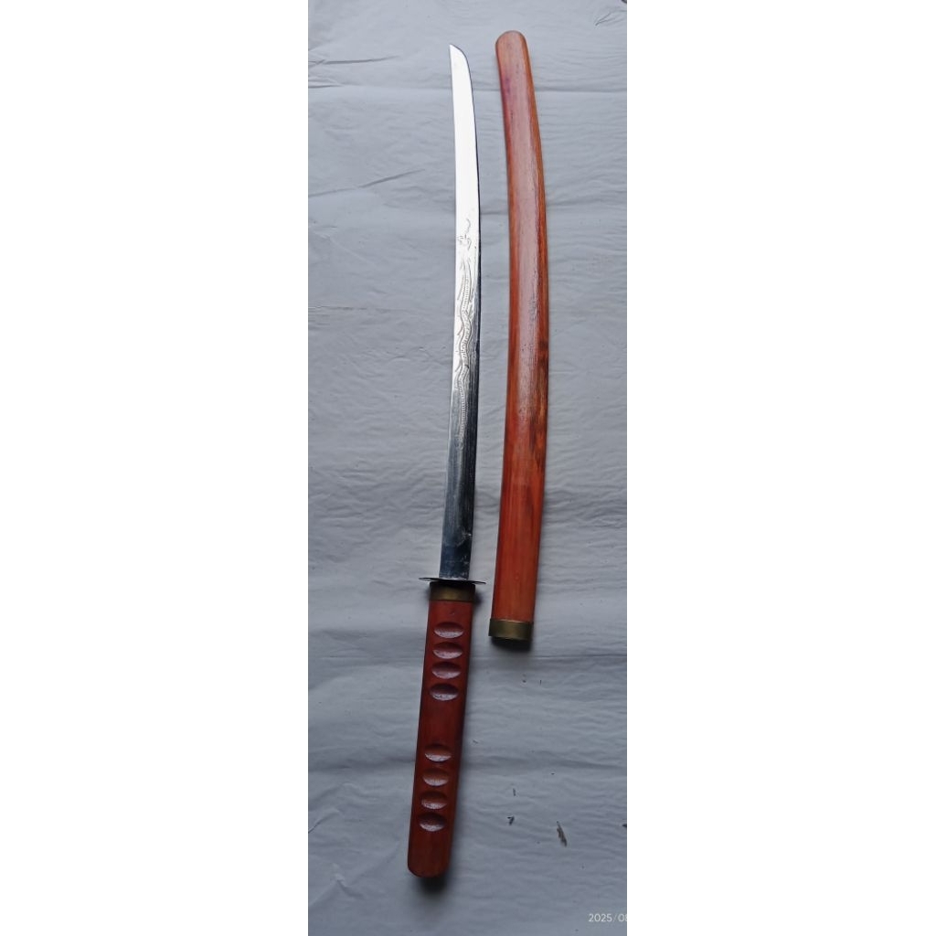 Samurai-x Panjang Baja Putih Asli